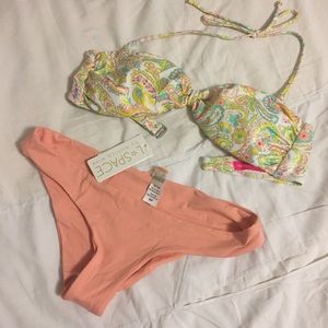 L*Space Sandy Bikini S + VS Bandeau M